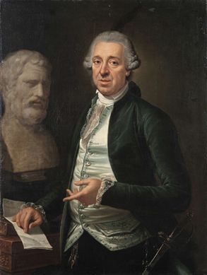 Portrait of Domenico de Angelis with the bust of Bias of Priene